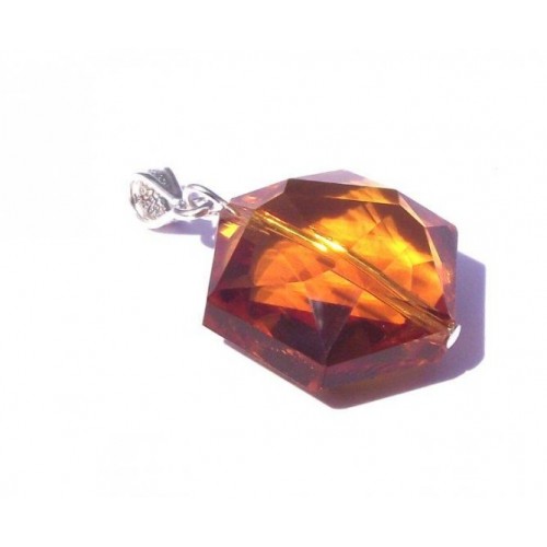 Hexagon Sunset Andara Crystal Pendant